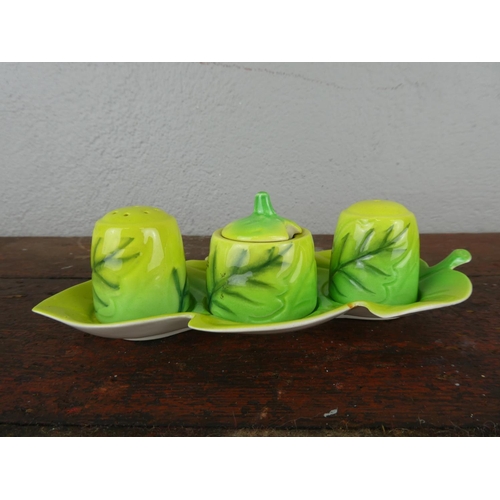 29 - A vintage Carlton Ware condiment set.
