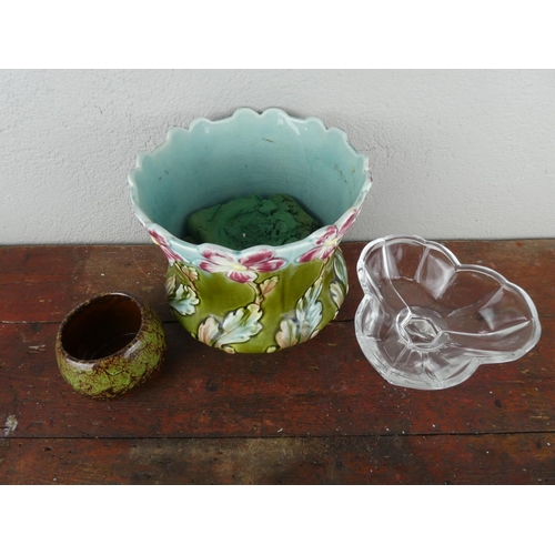 65 - A floral plant pot and more.