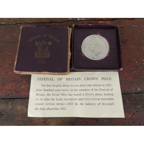 66 - A boxed Festival of Britain 1951 coin.