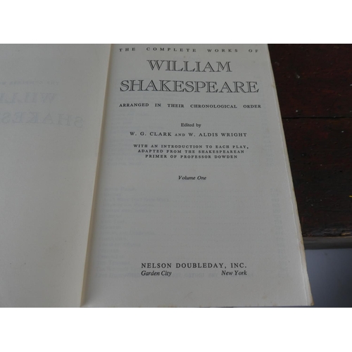 67 - Volumes One and Two 'The Complete Works of William Shakespeare'.