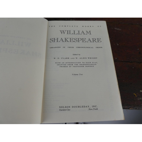 67 - Volumes One and Two 'The Complete Works of William Shakespeare'.