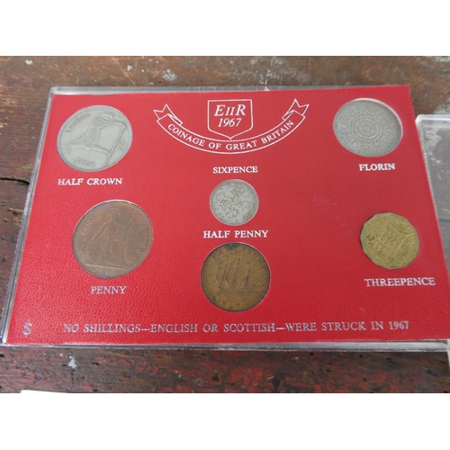 82 - A cased set of coinage of Great Britain 1967 & more.