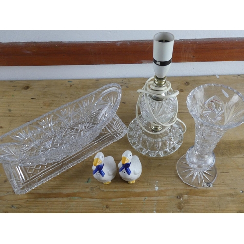 228 - An assortment of various crystal etc.