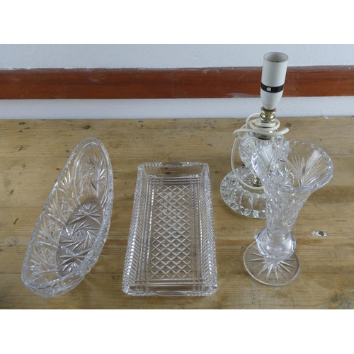 228 - An assortment of various crystal etc.