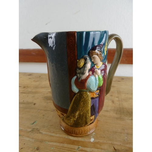 290 - An antique Beswick jug 'Romeo & Juliet - Farewell', measuring 21cm tall.