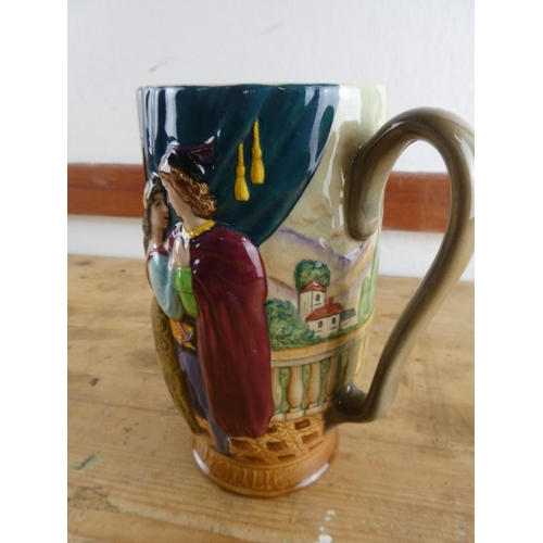 290 - An antique Beswick jug 'Romeo & Juliet - Farewell', measuring 21cm tall.
