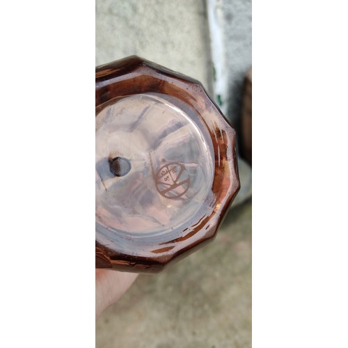 300 - An antique Briggs, Belfast coloured glass soda syphon.