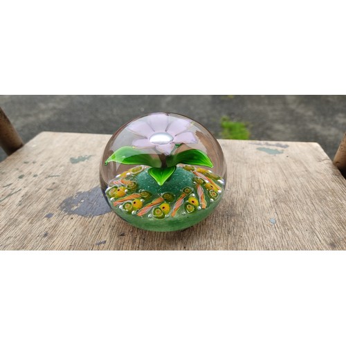 30 - A large vintage glass paperweight.