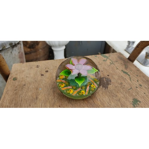 30 - A large vintage glass paperweight.