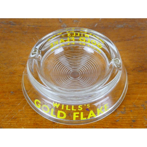 92 - A vintage Wills's Gold Flake ashtray.