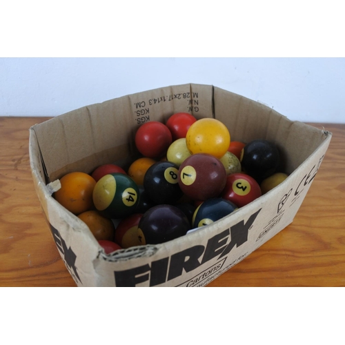 117 - A box of Pool balls.