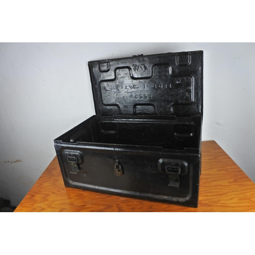 148 - A metal ammo/storage box.