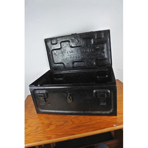 148 - A metal ammo/storage box.