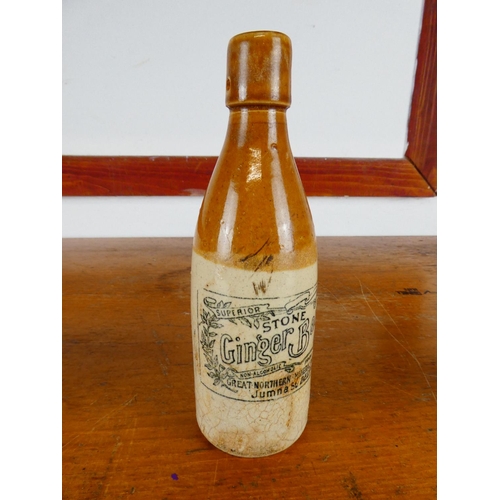 249 - An antique stoneware bottle, 'Superior Stone Ginger Beer Non Alcoholic - Great Northern Mineral Wate... 