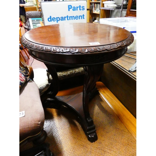 269 - A stunning antique style lamp table with scroll detail.