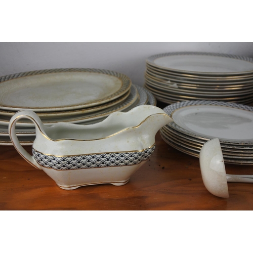 316 - A stunning antique Soho Pottery Ltd 'Solian Ware' dinner set.