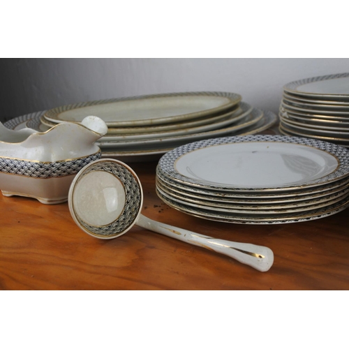 316 - A stunning antique Soho Pottery Ltd 'Solian Ware' dinner set.