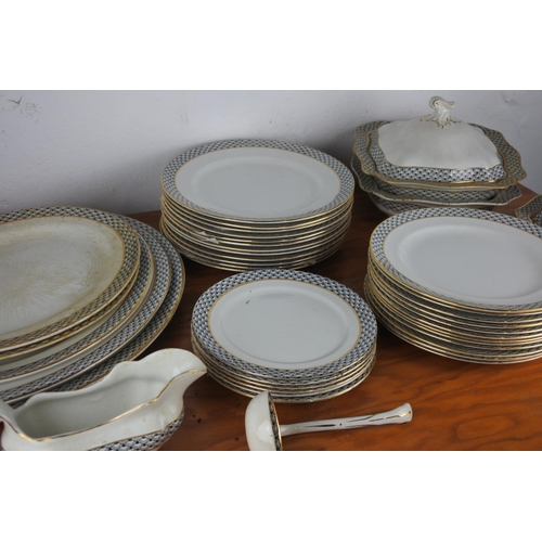 316 - A stunning antique Soho Pottery Ltd 'Solian Ware' dinner set.