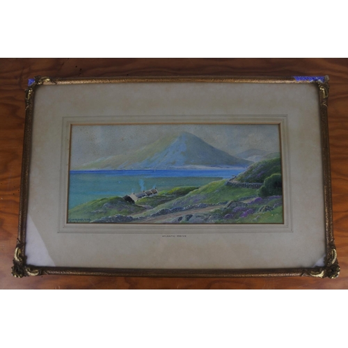 318 - A stunning framed watercolour 'Atlantic Drive' signed G W Morrison, measuring 54cm X 35cm.