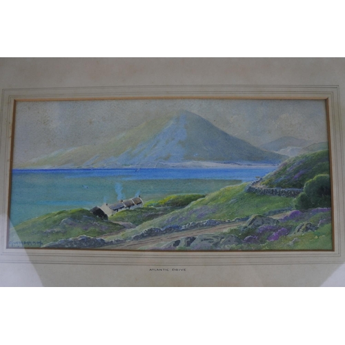 318 - A stunning framed watercolour 'Atlantic Drive' signed G W Morrison, measuring 54cm X 35cm.