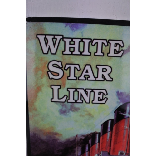 320 - A White Star Line metal advertising sign.