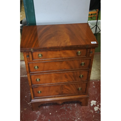 330 - A stunning maple four drawer cabinet with stretchers to cover to a table, measuring 80cm X 35cm X 60... 