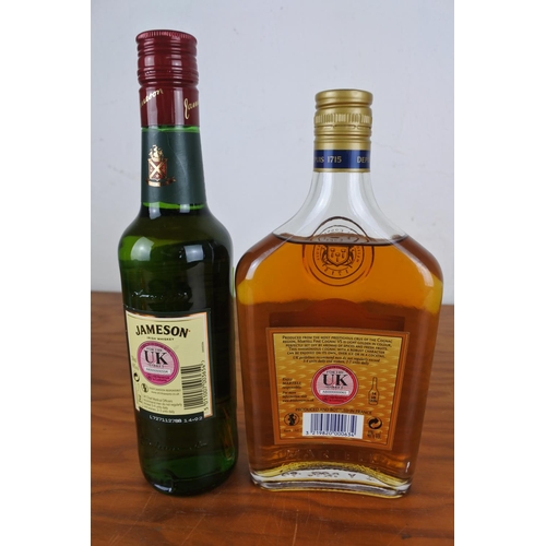 365 - A bottle of Jameson Whiskey 350ml and a bottle of Martell Cognac 35cl.