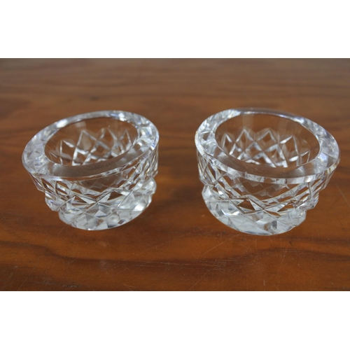 376 - A pair of Waterford Crystal salt pots.