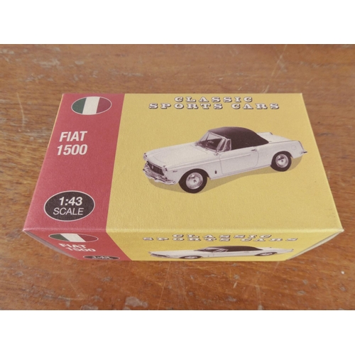 433 - Two boxed Atlas Editions Fiat 1500 and BMW 507 cars.