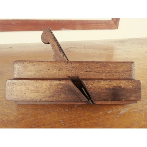 437 - An antique wooden angle plane stamped W Hay & Co and two others.