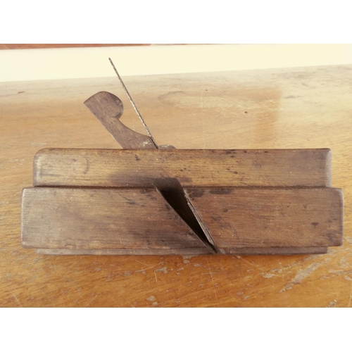 437 - An antique wooden angle plane stamped W Hay & Co and two others.