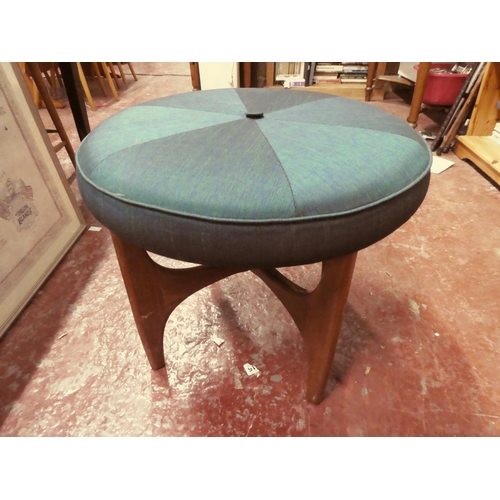 446 - A stunning upholstered Mid Century G Plan dressing table stool.