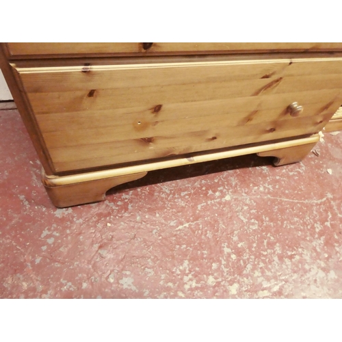 502 - A pine chest of 7 drawers, measuring 115cmx85cmx45cm.