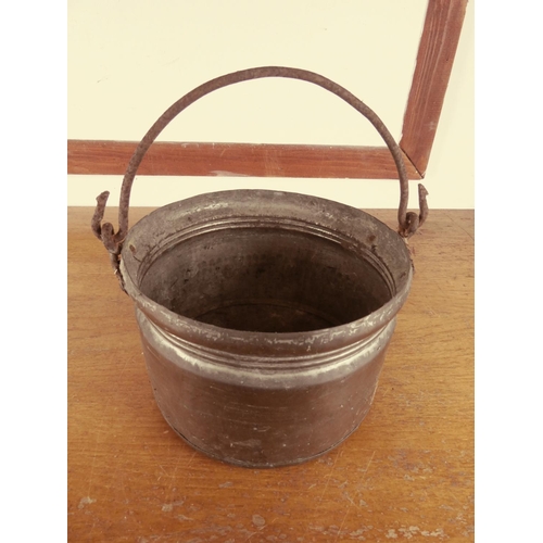 515 - An antique copper bucket, measuring 30cm.