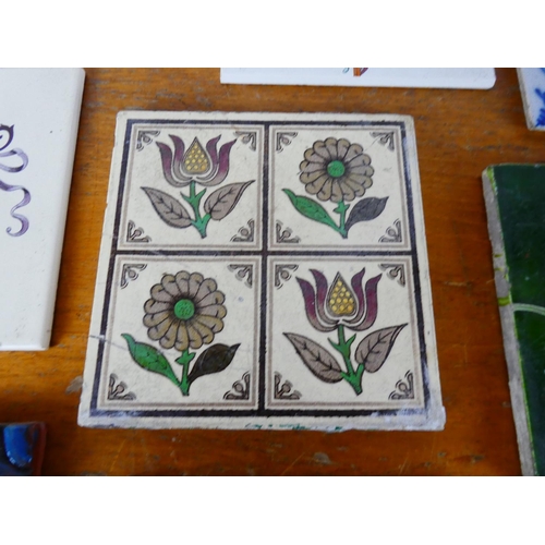 525 - A stunning collection of various antique/ vintage tiles.