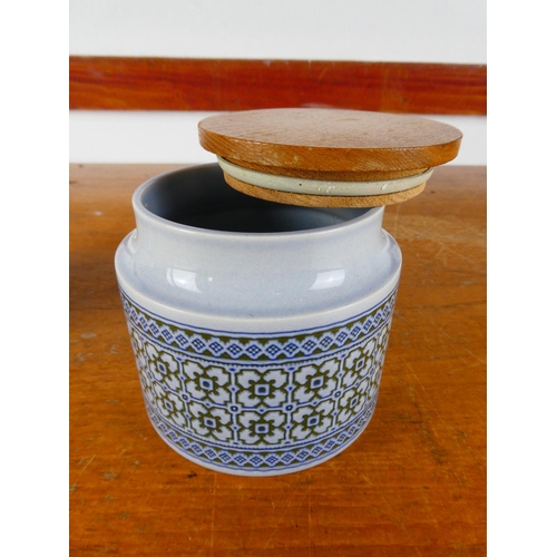 529 - A Hornsea 'Tapestry' lidded pot and a Portmeirion 'Pomona' lidded pot.