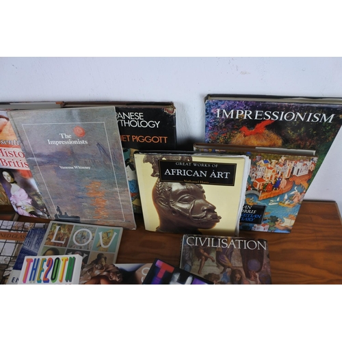 557 - An assortment of hardback art and mythology books.