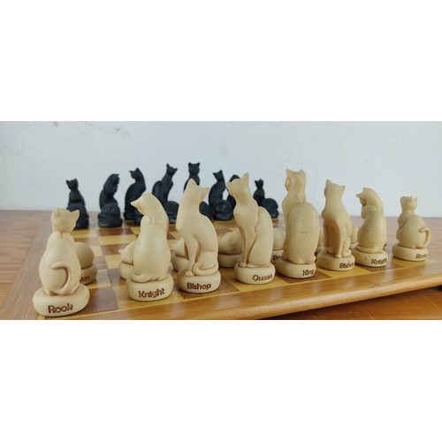 548 - The Captivating Cats Chess set produced exclusively by Brooks and Bentley. *This item is being sold ... 