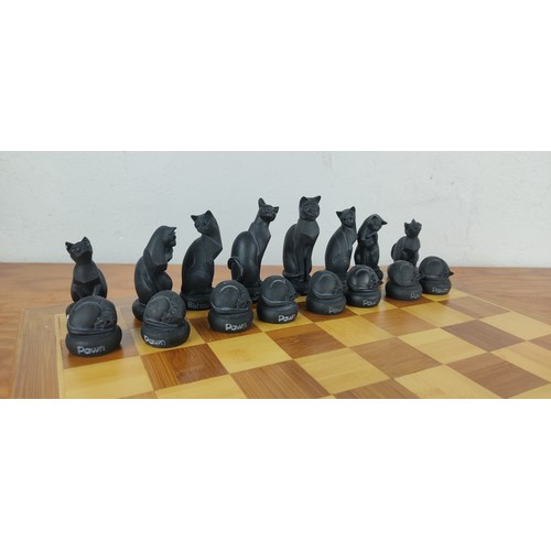 548 - The Captivating Cats Chess set produced exclusively by Brooks and Bentley. *This item is being sold ... 