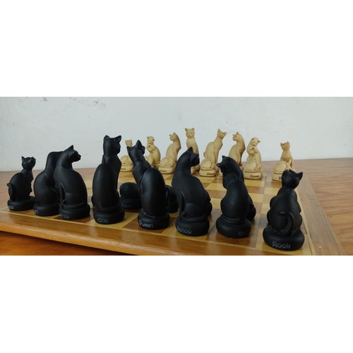 548 - The Captivating Cats Chess set produced exclusively by Brooks and Bentley. *This item is being sold ... 