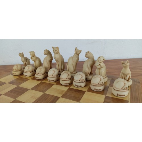 548 - The Captivating Cats Chess set produced exclusively by Brooks and Bentley. *This item is being sold ... 