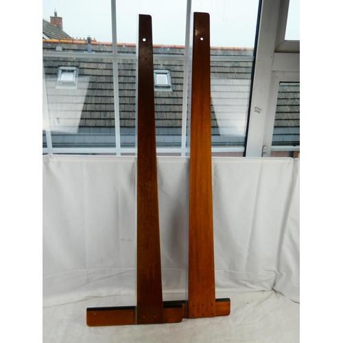 12 - Two large vintage wooden T-squares.