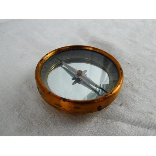 19 - An antique brass Deflection Magnetometer.