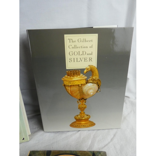 23 - A collection of reference books to include The Gilbert Collection of Gold and Silver, Poole pottery ... 