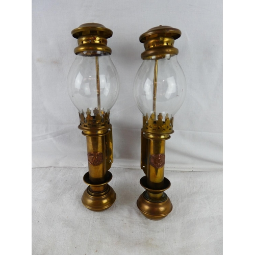 47 - A stunning pair of antique style wall mounted candlesticks by Whitestar, Liverpool.
