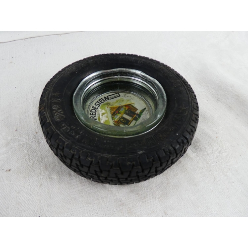 50 - A vintage Vredestien tyre ashtray.