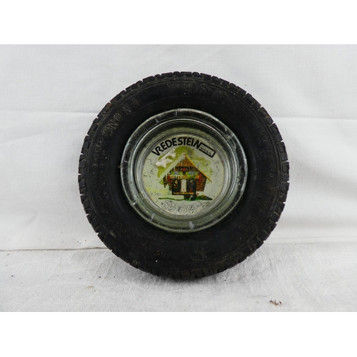 50 - A vintage Vredestien tyre ashtray.