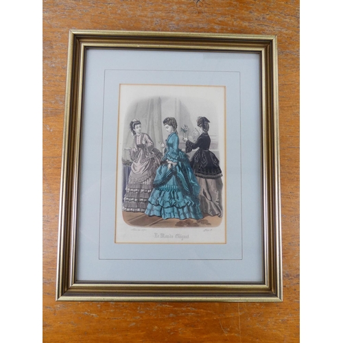 1 - A pair of antique style French prints.