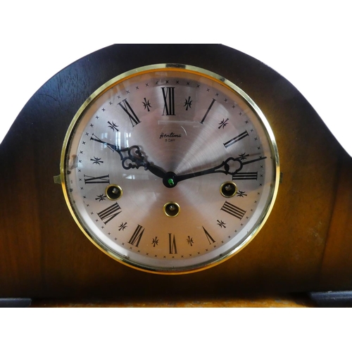 12 - A vintage Bentina 8 day mantle clock.