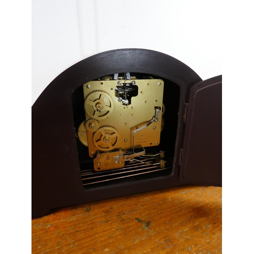 12 - A vintage Bentina 8 day mantle clock.
